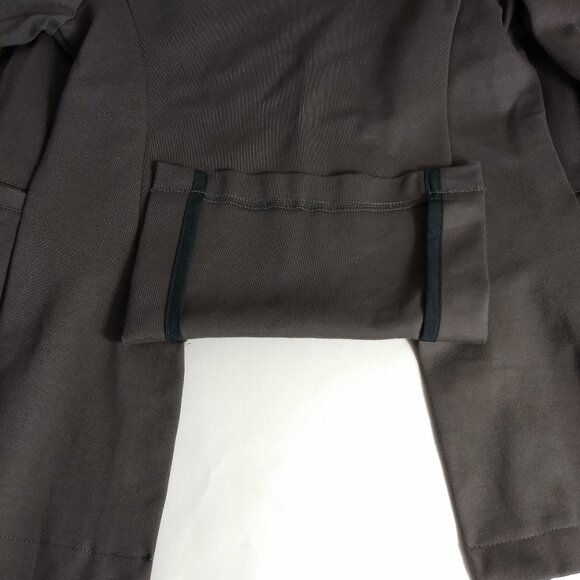 Betabrand Gray Ponte Knit Work Active Thumb Holes Blazer Jacket Stretch Medium - Picture 10 of 14